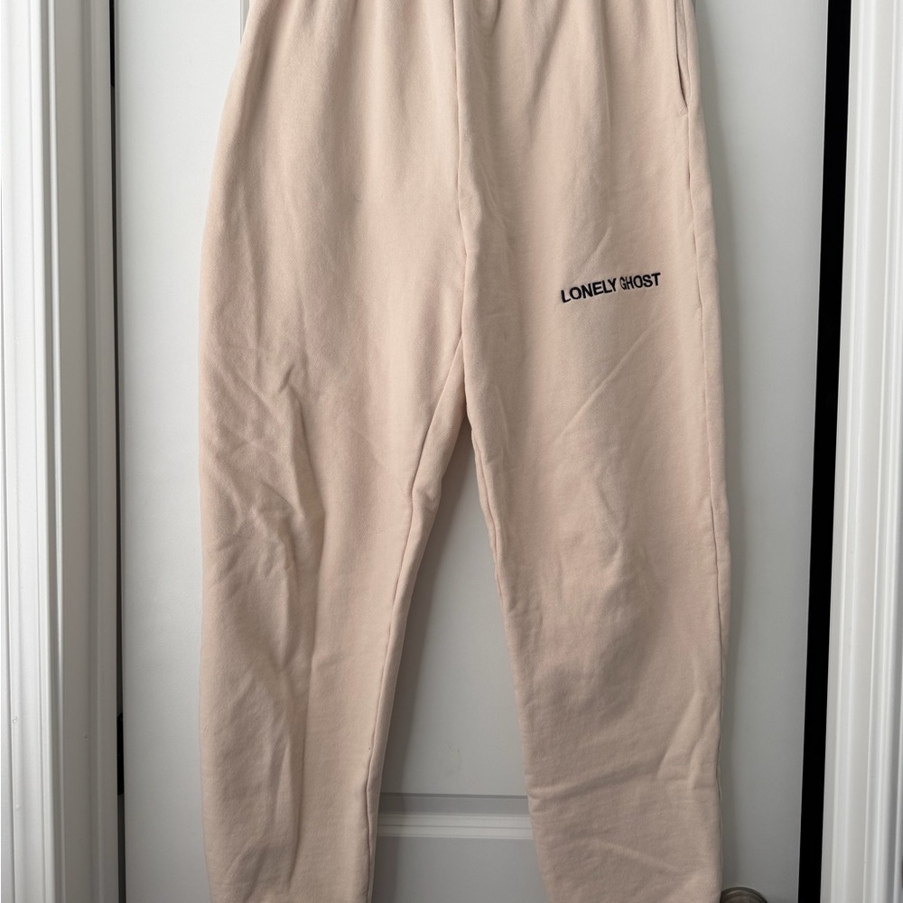 LONELY GHOST Cream Crew Sweatpants